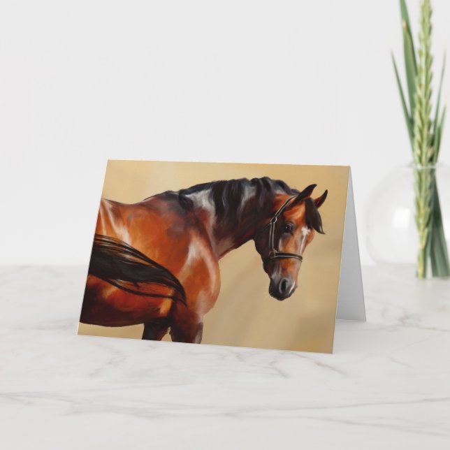 Oil horse holiday card (Front)