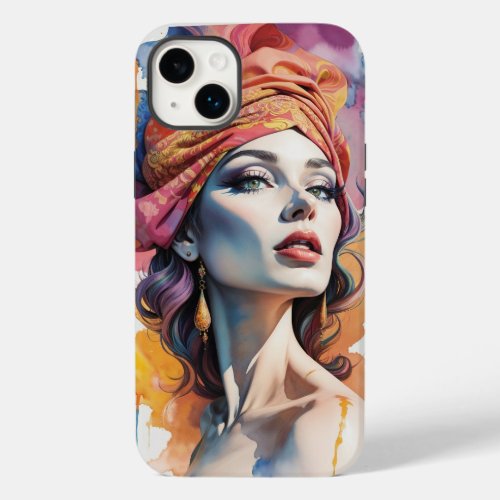 oil illustration of woman Case_Mate iPhone 14 plus case