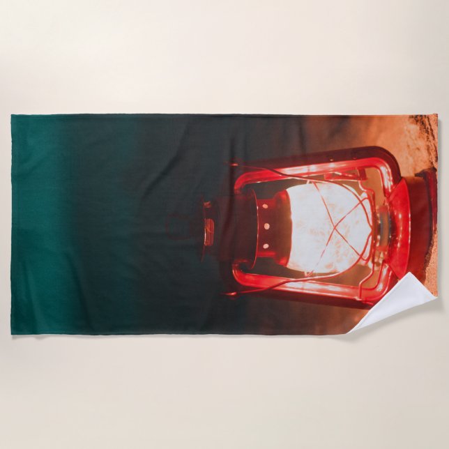 Oil lamp beach towel (Front)