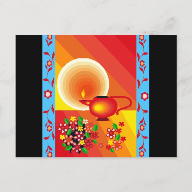 Oil lamp postcard (Front)