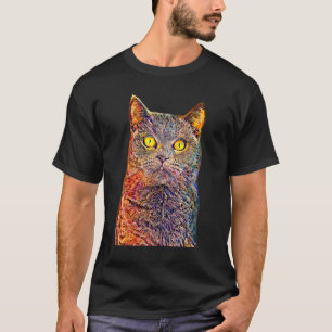Oil Paint Filter Cat T-Shirt