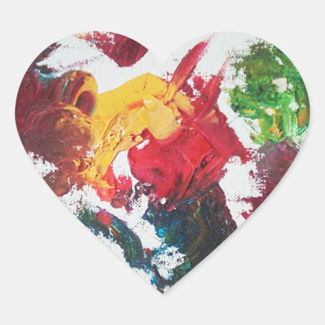 Oil Paint Palette in Red Sticker (Front)