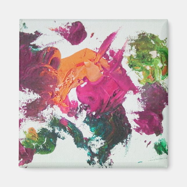 Oil Paint Palette Mulberry Magnet (Front)