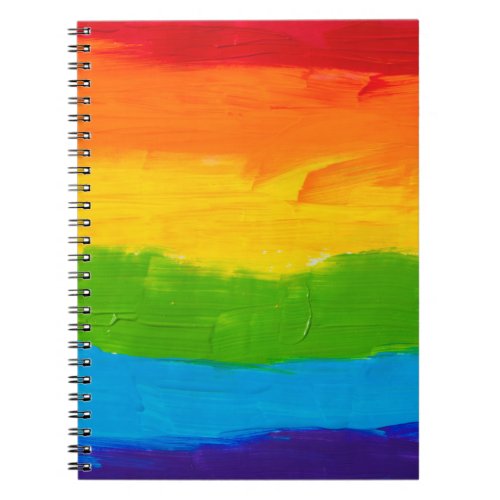 Oil paint Rainbow Colors Gay Lesbian LGBT Notebook