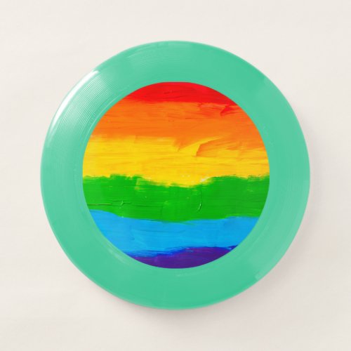 Oil paint Rainbow Colors Gay Lesbian LGBT Wham_O Frisbee