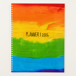 Oil Paint Rainbow LGBT 2026 Planner – Gay Pride