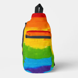 Oil Paint Rainbow LGBT Sling Bag – Pride Art