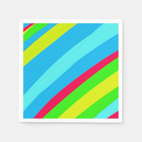 Oil Painted Bright diagonal lines Napkins