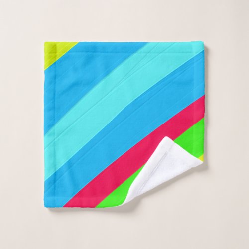 Oil Painted Bright diagonal lines Wash Cloth