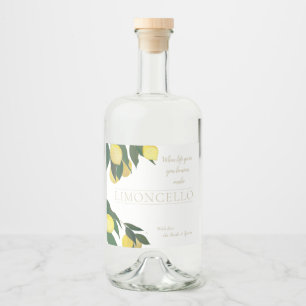 Oil Painted Lemon Liquor Bottle Liquor Bottle Label