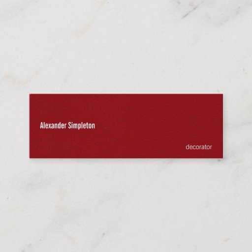 Customizable Oil Painted Looking Red Metal Texture Business Card