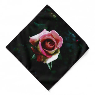Oil painted red rose bandana