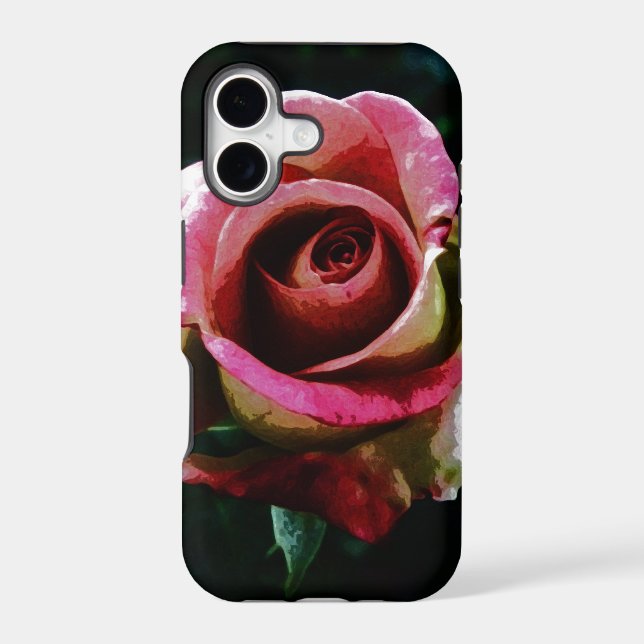 Oil painted red rose Case-Mate iPhone case (Back)