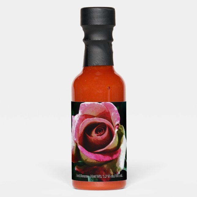 Oil painted red rose hot sauces (Front)