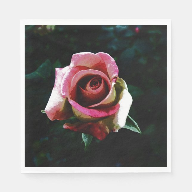 Oil painted red rose napkins (Front)