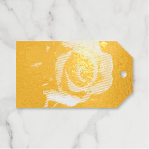 Oil Painted Rose Foil Gift Tags