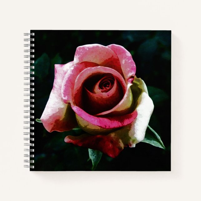 Oil Painted Rose Notebook (Front)