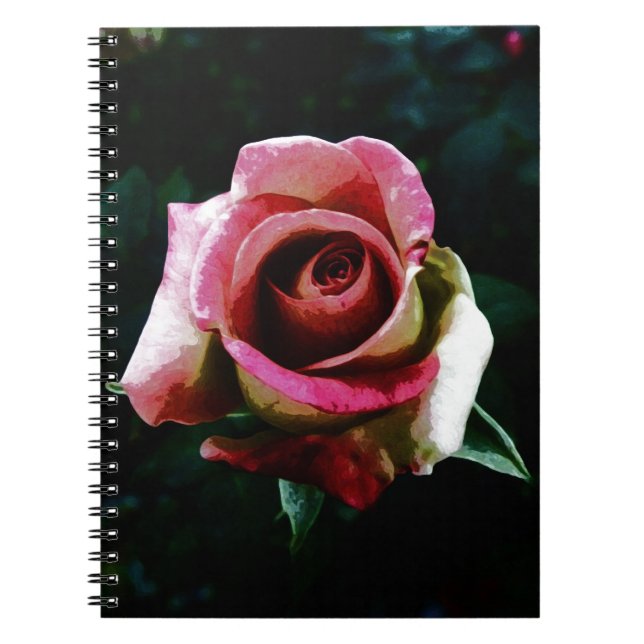 Oil Painted Rose Notebook (Front)