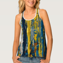 Oil Painted Vertical Abstract Stripes