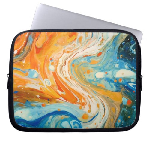 Oil Painting Abstract Swirls Splashes artwork Laptop Sleeve