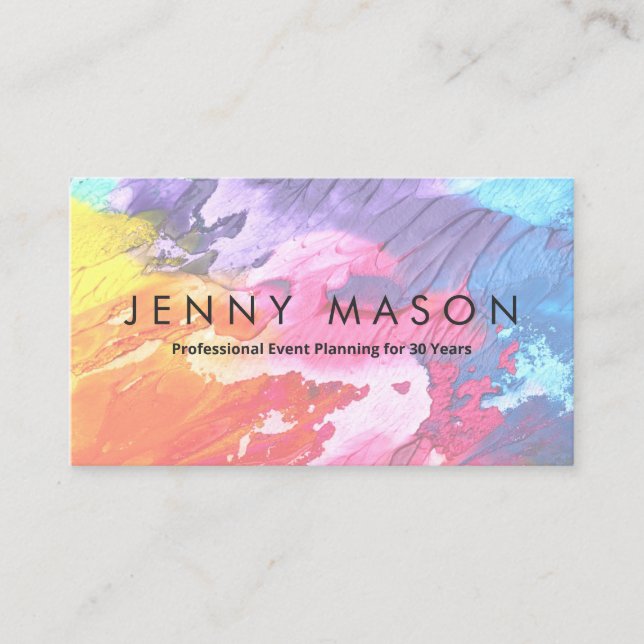 Oil Painting Canvas Art - Business Card (Front)