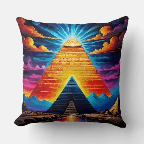 Oil Painting Cushion of Egypts Pyramids