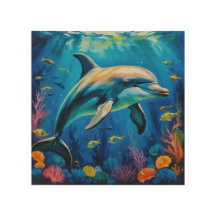 Oil Painting Dolphin