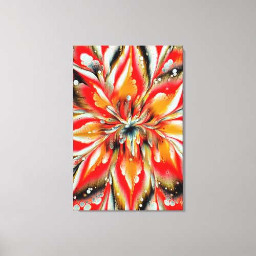 Oil Painting Flower Abstract Art Canvas Print