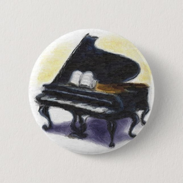 Oil Painting : My Piano Button (Front)