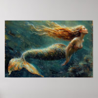 Oil Painting of a Mermaid
