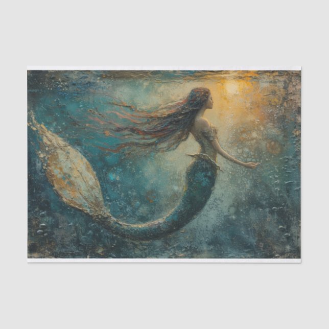 Oil Painting of a Mermaid Tissue Paper (Front)