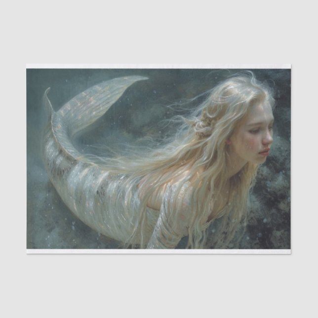 Oil Painting of a Mermaid Tissue Paper (Front)