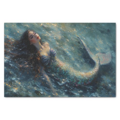 Oil Painting of a Mermaid Tissue Paper