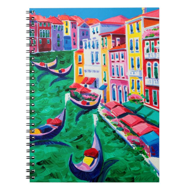  oil painting of beautiful Venice, Italy on canvas Notebook (Front)