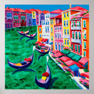 oil painting of beautiful Venice, Italy on canvas Poster