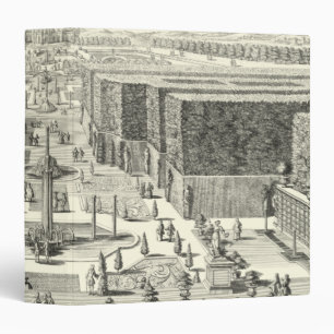 Oil Painting of Fountains at Garden of Versailles 3 Ring Binder