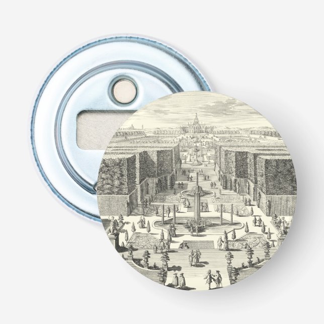 Oil Painting of Fountains at Garden of Versailles Bottle Opener (Front)