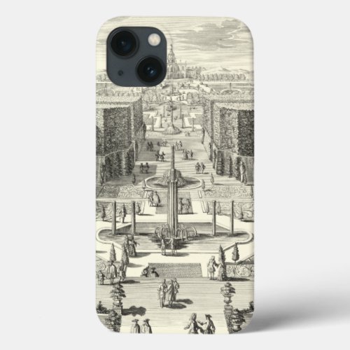 Oil Painting of Fountains at Garden of Versailles iPhone 13 Case