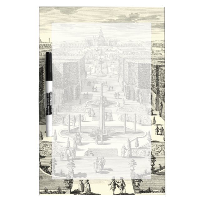 Oil Painting of Fountains at Garden of Versailles Dry Erase Board (Front)