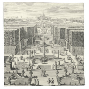 Oil Painting of Fountains at Garden of Versailles Napkin