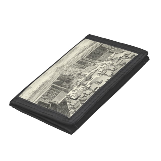 Oil Painting of Fountains at Garden of Versailles Tri-fold Wallet (Bottom)