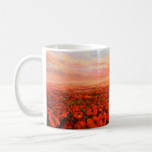 oil painting of Opium poppy( Papaver somniferum) Coffee Mug