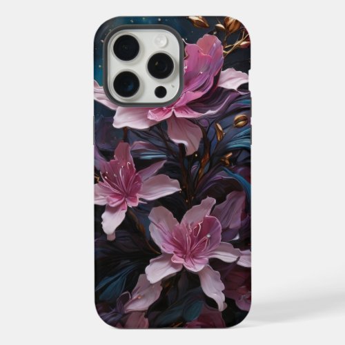 Oil Painting of pink Azaleas iPhone 15 Pro Max Case