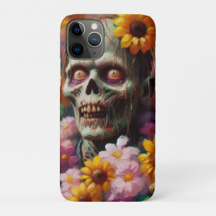 Oil Painting of Zombie in Flower Field Halloween iPhone 11 Pro Case