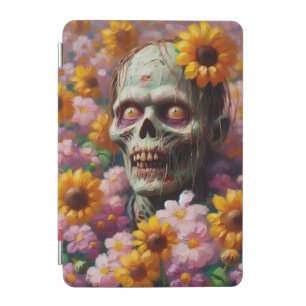 Oil Painting of Zombie in Flower Field Halloween iPad Mini Cover