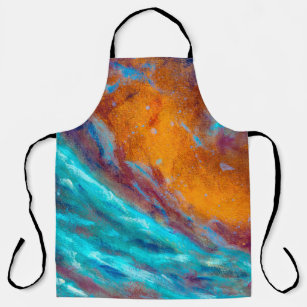 Oil painting on canvas. Abstract art background. F Apron
