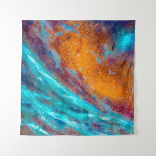 Oil painting on canvas Abstract art background F Tapestry