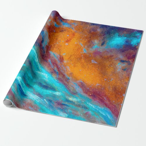 Oil painting on canvas Abstract art background F Wrapping Paper