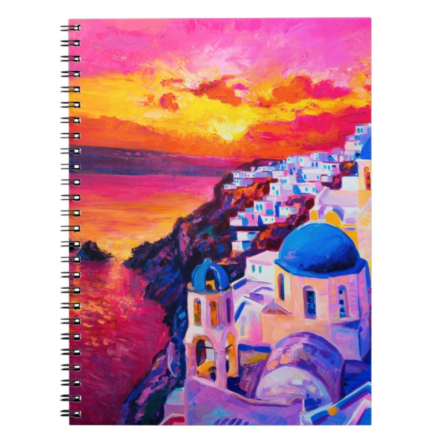  oil painting on canvas. Sunset over the island. M Notebook (Front)