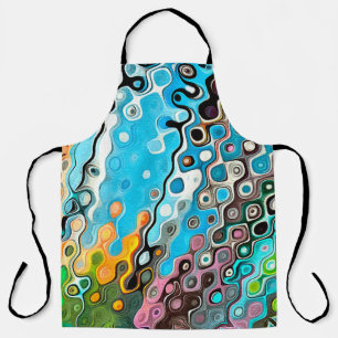 Oil pastel drawing. Abstract color background. Fin Apron
